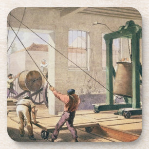 Dessous-de-verre Préparant le câble, 'du Telegraph atlantique