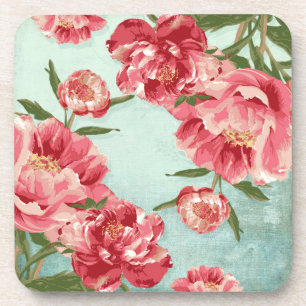 Dessous-de-verre Pretty Retro Flower Chintz Peonies