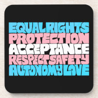 PRIDE Trans droits mot art drapeau LGBT offre cade