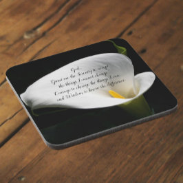 Dessous-de-verre Prière de sérénité Calla Lily Bloom Floral