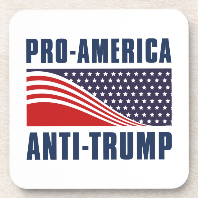 Dessous-de-verre Pro-America Anti-Trump (Devant)