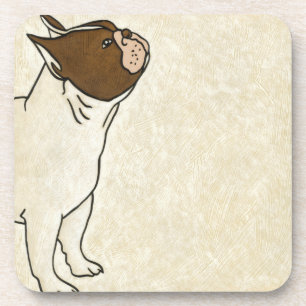 Dessous-de-verre Profil de French Bulldog En tête