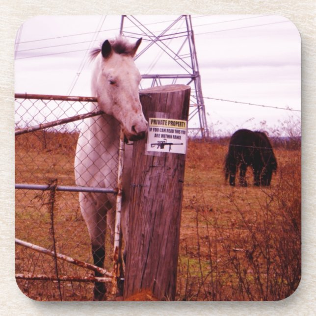 Dessous-de-verre Propriété privée lavender Horse (Devant)