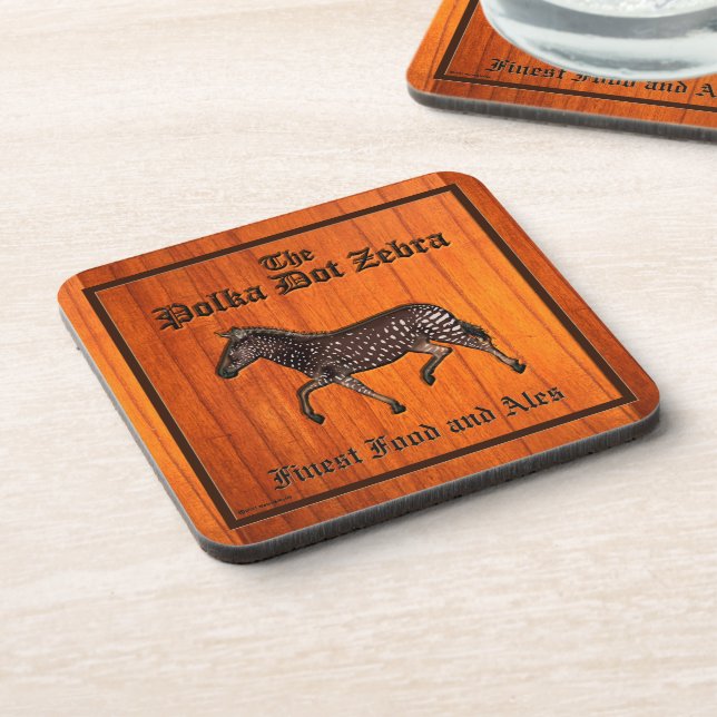 Dessous-de-verre Pub anglais Polka Dot Zebra (Côté gauche)