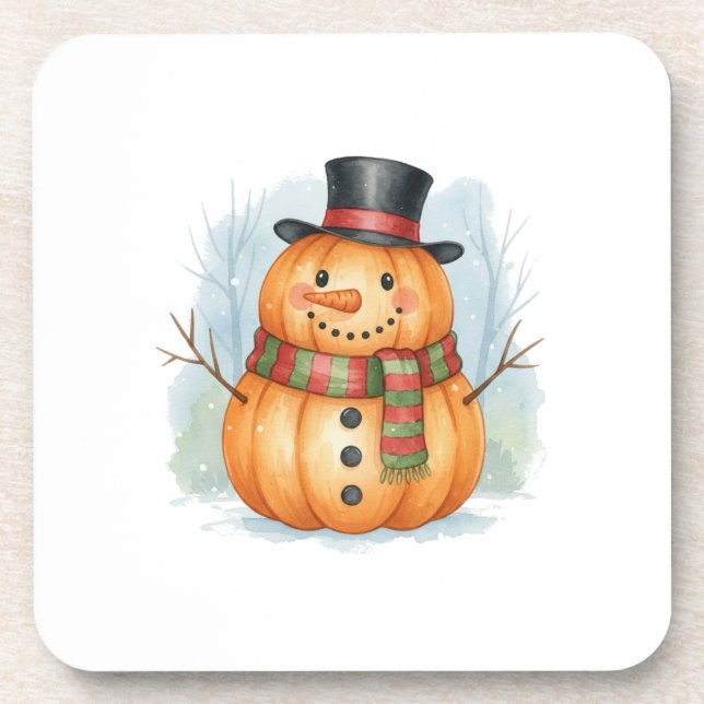 Dessous-de-verre Pumpkin snowman (Devant)