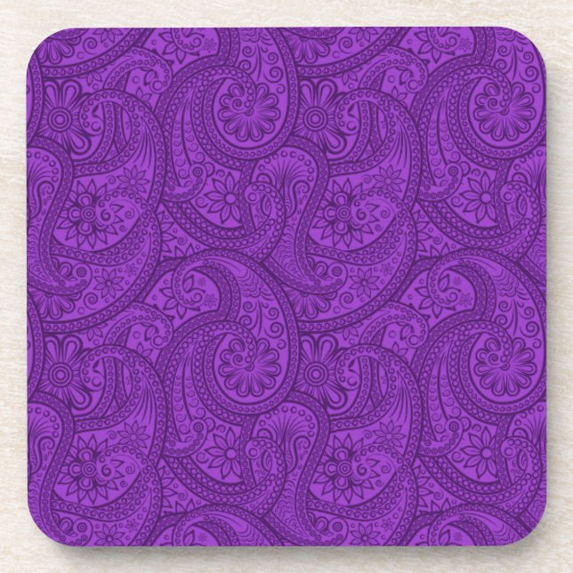 Dessous-de-verre Purple Paisley (Devant)