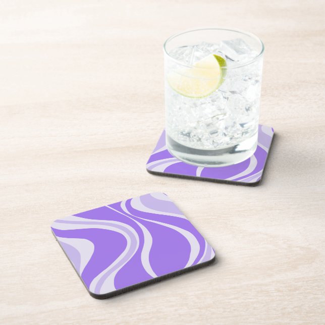 Dessous-de-verre Purple Waves Square Coaster (Côté Droit)