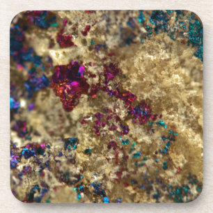 Dessous-de-verre Quartz luisant d'huile d'or