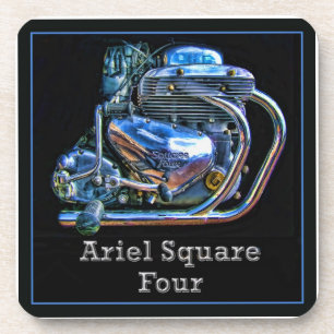 Dessous de verre quatre moteurs carrés d'Ariel