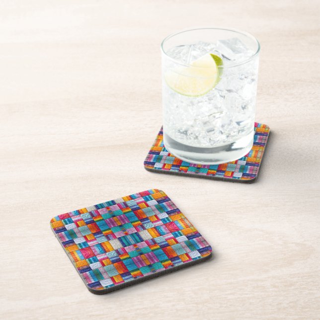 Dessous-de-verre Quilt communautaire d'unité et de diversité (Côté Droit)