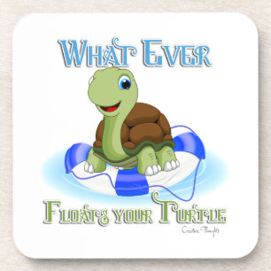 Dessous-de-verre Quoi qu'il flotte votre tortue 2
