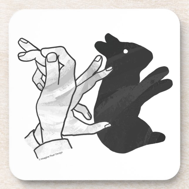 Dessous-de-verre Rabbit Silhouette main (Devant)