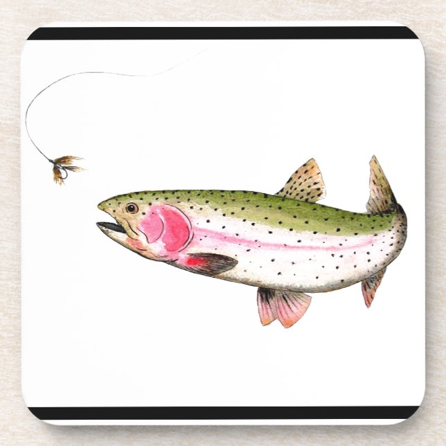 Dessous-de-verre Rainbow Trout Fly (Devant)