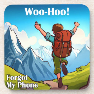 Dessous-de-verre Randonnée Woo-Hoo a oublié mon téléphone