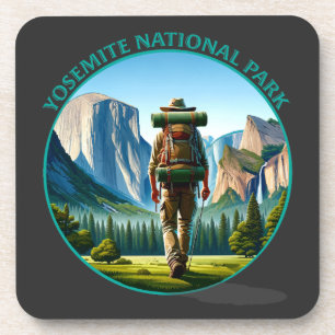 Dessous-de-verre Randonneur dans le parc national de Yosemite