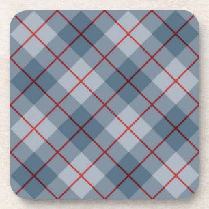 Dessous-de-verre Rayure Bleu-Rouge de plaid polarisé