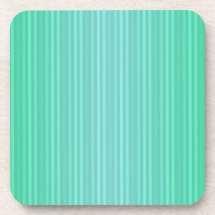 Dessous-de-verre Rayures verticales bleu aquamarine vert sarcelle