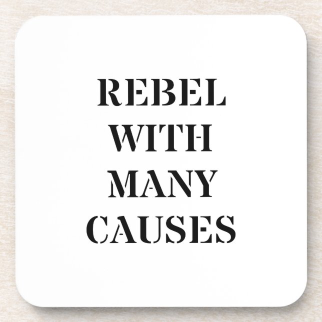 Dessous-de-verre Rebel avec de nombreuses causes (Devant)