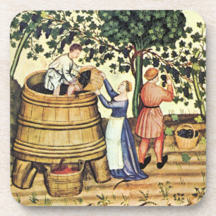 DESSOUS-DE-VERRE RÉCOLTE ANTIQUE DE VIGNES