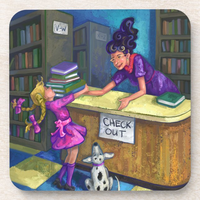 Dessous-de-verre Récupération de la bibliothèque (Devant)