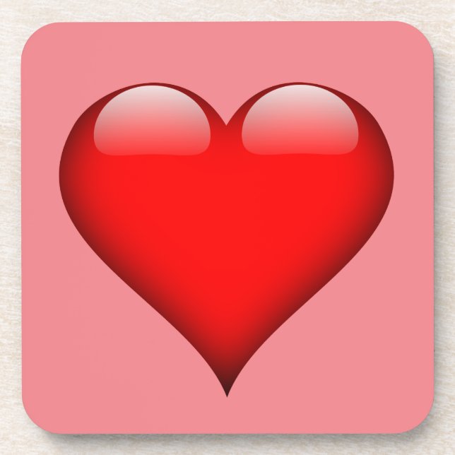 Dessous-de-verre Red Heart Love (Devant)