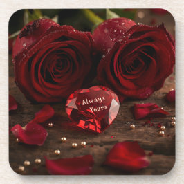 Dessous-de-verre Red Rose Romantic Valentine Aesthetic