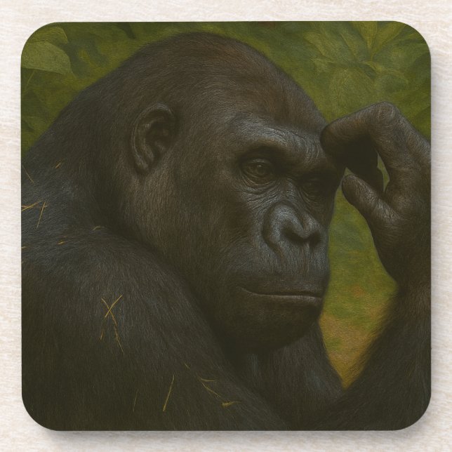 Dessous-de-verre Réflexion de Gorilla - Portrait réfléchi de la fau (Devant)