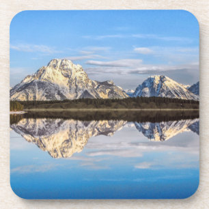 Dessous-de-verre Réflexion des montagnes de l'Alaska