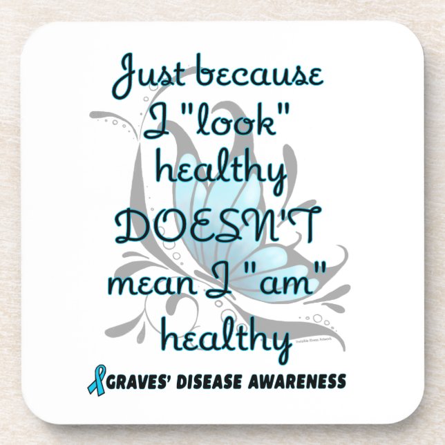 Dessous-de-verre "Regarde" sain/papillon...graves' (Devant)