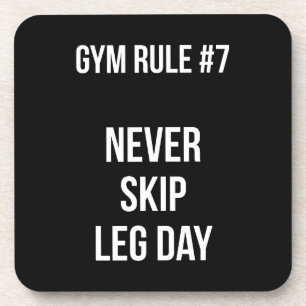 Dessous-de-verre Règle Gym #7 - Jamais Sauter La Jour De La Jambe -