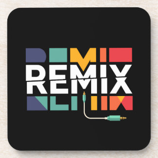 Dessous-de-verre Remix Audio | DJ Music Retro Geometric Graphic