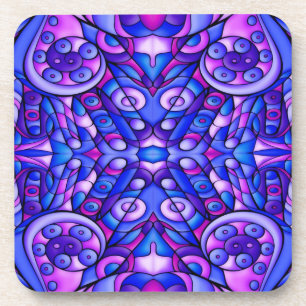 Dessous-de-verre Remous psychédéliques bleus et pourpres