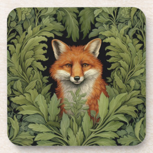 Dessous-de-verre Renard Art nouveau dans la forêt