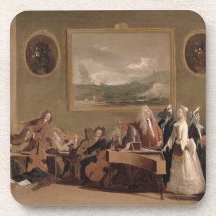 Dessous-de-verre Répétition d'un opéra, c.1709 (huile sur la toi
