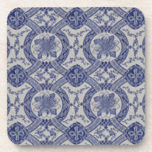 Dessous-de-verre Repro Portugais bleu géométrique Azulejos Floral