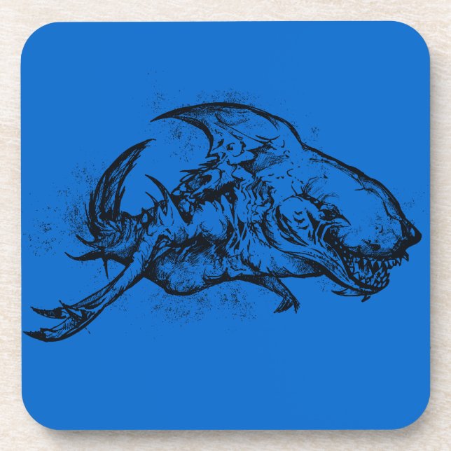 Dessous-de-verre Requin malin en noir (Devant)