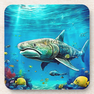 Dessous-de-verre Requin Prédateur Océanique Art