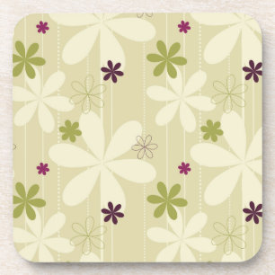 Dessous-de-verre Rétro arrière - plan floral
