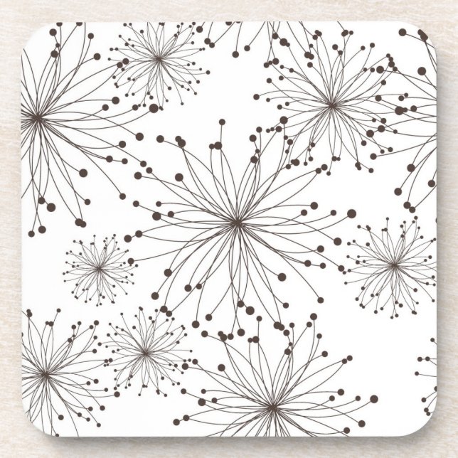 Dessous-de-verre Rétro arrière - plan floral (Devant)