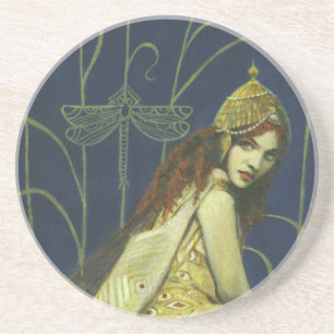 Dessous de verre rétro de la nymphe gothique