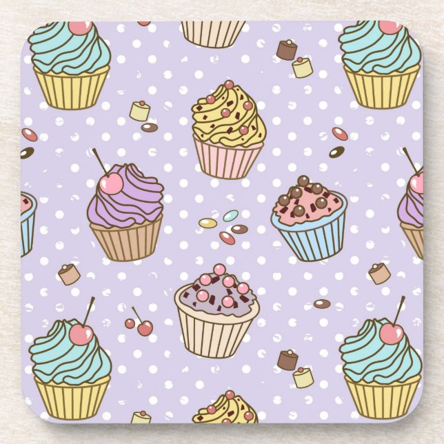 Dessous-de-verre Rétro motif de bonbons (Devant)
