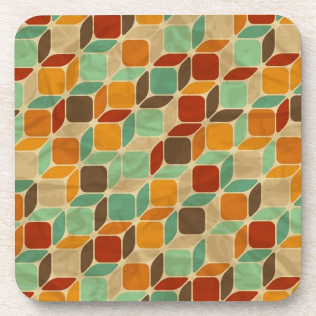 Dessous-de-verre Rétro motif géométrique 4 (Devant)
