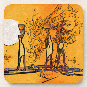 Dessous-de-verre Rétros cadeaux vintages de style de l'Afrique
