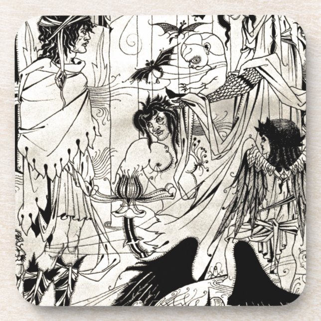 Dessous-de-verre Rêves par Aubrey Beardsley (Devant)