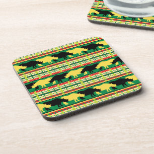 Dessous-de-verre Rhinoceros Safari Motif de tissage
