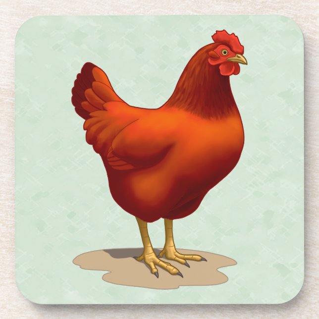 Dessous-de-verre Rhode Island Red Hen (Devant)