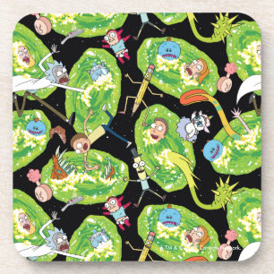 Dessous-de-verre RICK ET MORTY™   Motif de portails en panne