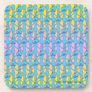 Dessous-de-verre RICK ET MORTY™ Rainbow M. Meeseeks Motif