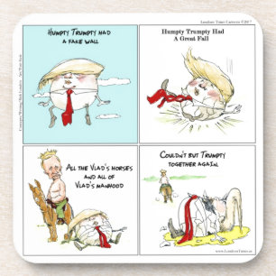 Dessous-de-verre Rick London "Trumpty Dumpty" Cadeau drôle Trump
