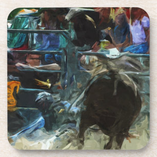 Dessous-de-verre Rodeo Bull Ride Mettre fin à l'impressionnisme Abs